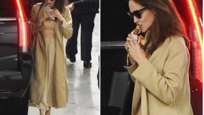 Исхудавшая Анджелина Джоли балует себя кренделем (фото)